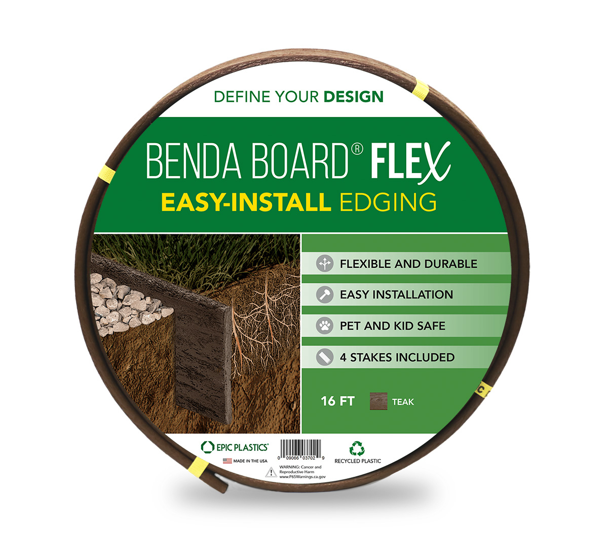 SRW Products, Benda Board Flex is a 16' easy-install edging solution for hardscape projects.